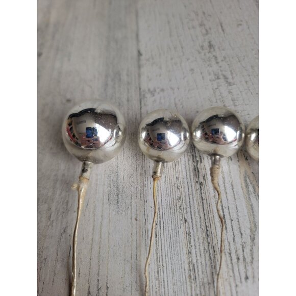 Vintage silver branch pick ornament mercury glass Xmas - Picture 6 of 12